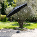 Parasol droit HAPUNA rond 3,30m de diamètre noir